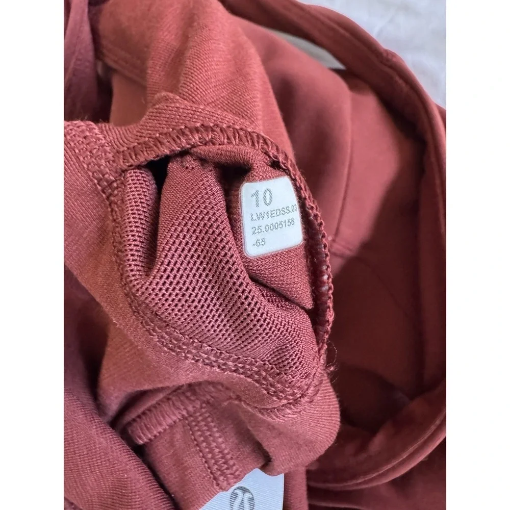 New Lululemon Align Strap Dress Size 10 Rockwood Red Built In Bra & Shorts - Picture 10 of 11